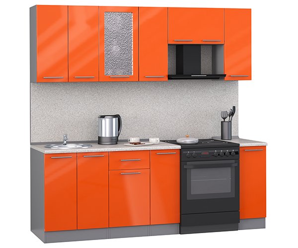 Кухни Лиана МДФ 2200 мм оранжевый