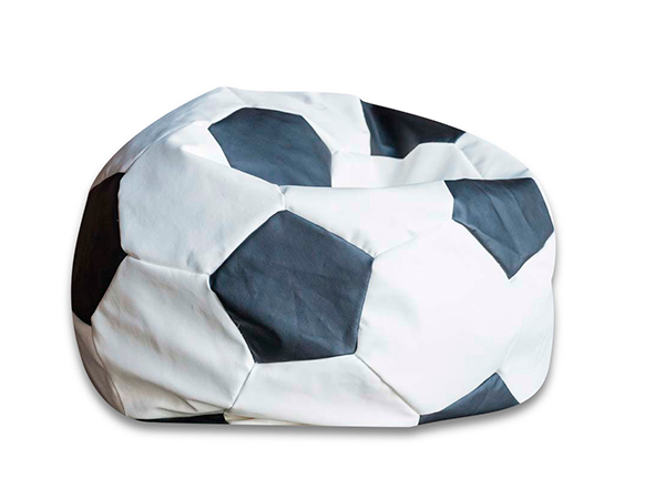 Кресло Мяч «Бело-Черный Экокожа»