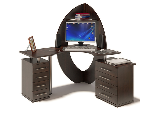 Компьютерный стол «КТ-101 + КТ-102 Венге»