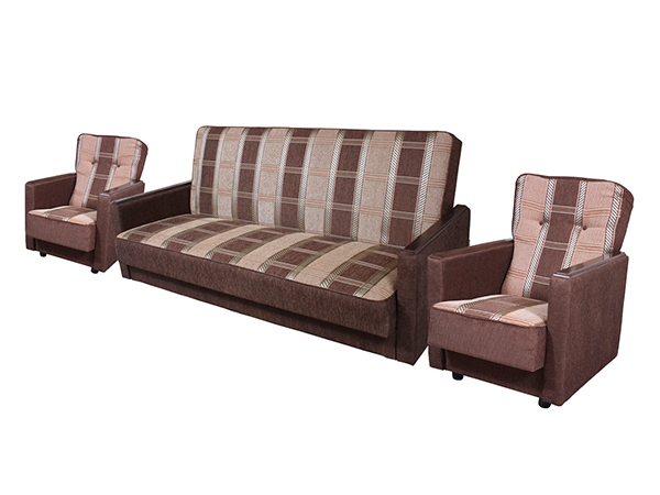 Комплект мягкой мебели «Классика» коричневый