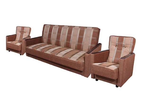 Комплект мягкой мебели «Классика» светло-коричневый