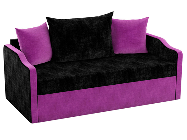 Детский диван «Дороти» черный, фиолетовый 