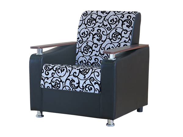 Кресло для отдыха «Мелодия ДП №1» шенилл серый узоры