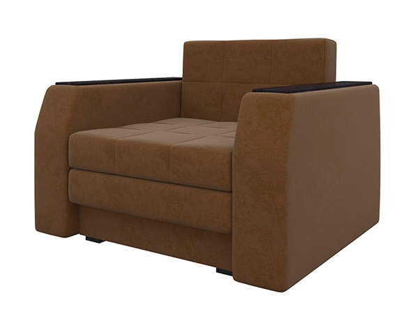 Кресло-кровать Атлант микровельвет коричневый