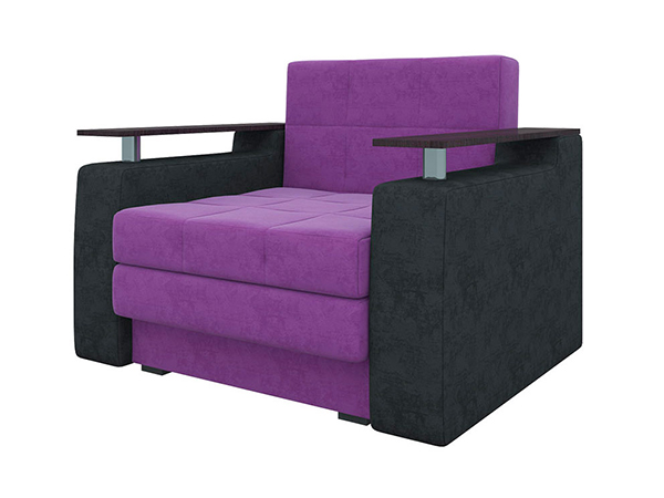 Кресло-кровать «Комфорт» Вельвет Фиолетовый Черный