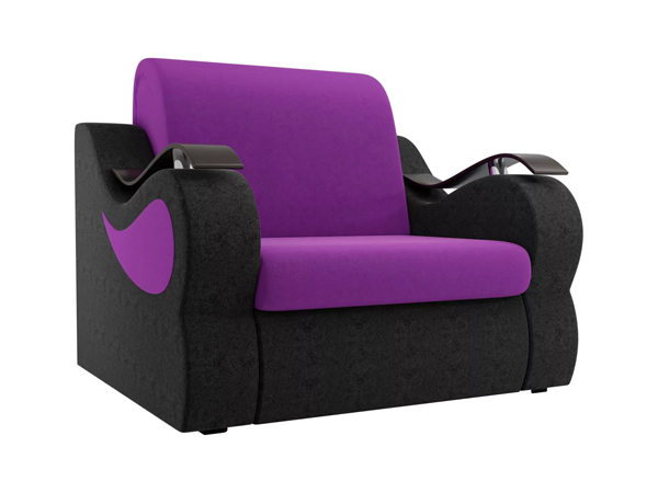 Кресло-кровать «Меркурий» велюр фиолетовый с черным