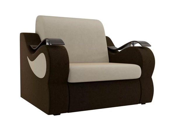 Кресло-кровать «Меркурий» велюр беж с коричневым