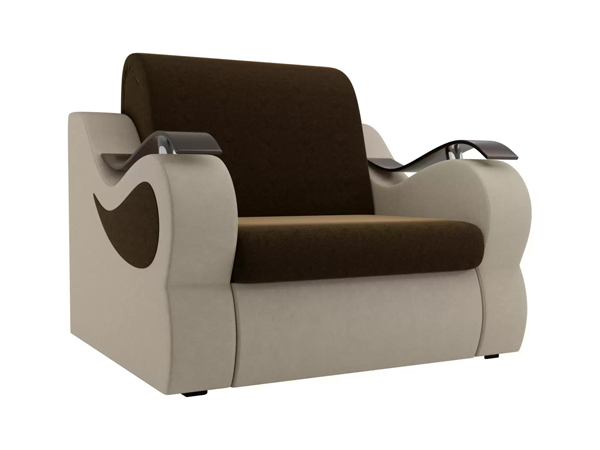 Кресло-кровать «Меркурий» велюр коричневый с беж