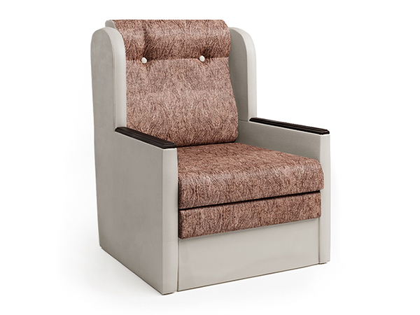 Кресло-кровать «Классика Д» экокожа беж и замша