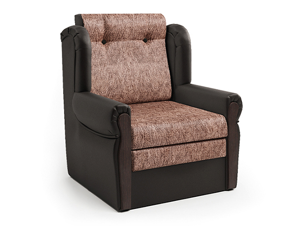 Кресло-кровать «Классика М» шоколад и замша