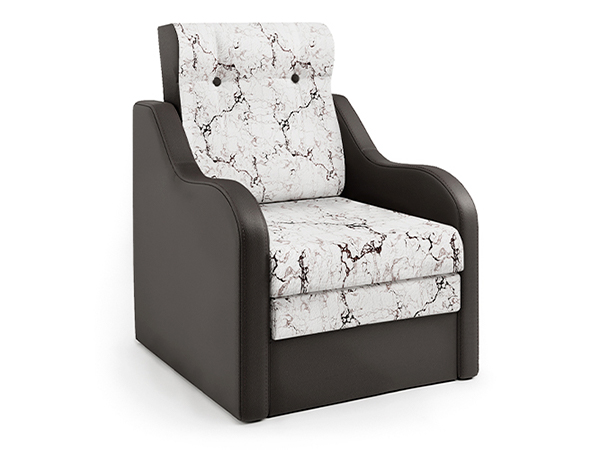 Кресло-кровать «Классика В» шоколад и мрамор