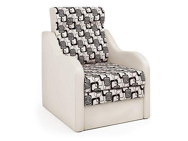 Кресло-кровать «Классика В» экокожа беж и ромб