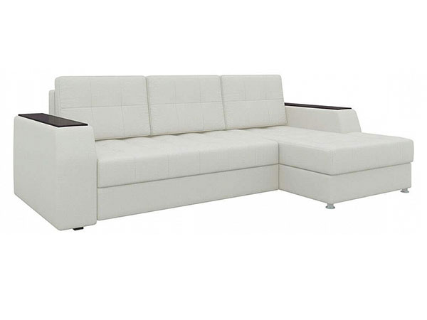 Угловой диван «Эмир Б/С» экокожа белая