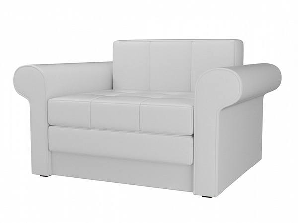 Кресло-кровать «Берли» экокожа белая