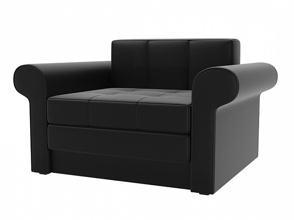 Кресло-кровать «Берли» экокожа черная