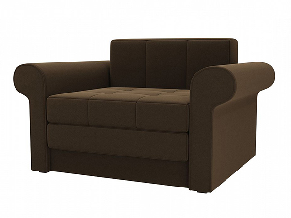 Кресло-кровать «Берли» велюр коричневый