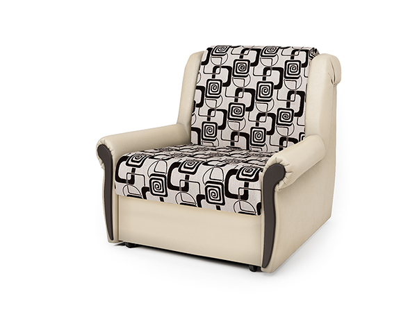 Кресло-кровать «Аккорд М» экокожа беж и ромб