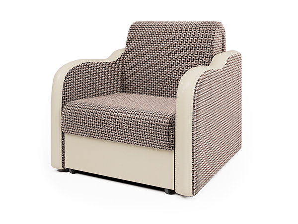 Кресло-кровать «Коломбо» Корфу коричневый и экокожа
